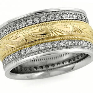 Handmade Diamond Paisley Wedding Band Ring