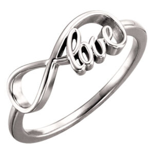 Infinity Love Ring in 14K White Gold