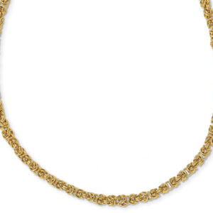 Italian Byzantine Necklace for Women, 14K Gold