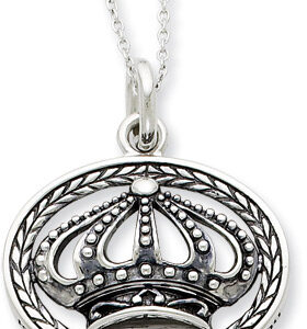 Keep Shining, Keep Reaching Antiqued Sterling Silver Necklace