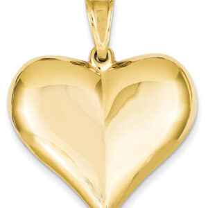 Large 14K Gold Heart Pendant