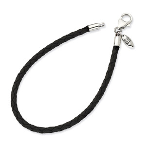 Leather Bracelet with .925 Sterling Silver Clasp
