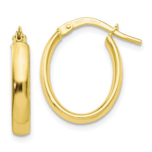 Leslie's Italian Oval Hoop Earrings, 10K Gold