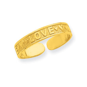 Love Heart Toe Ring, 14K Gold