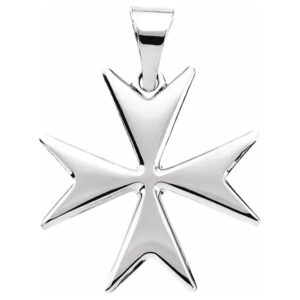 Maltese Cross Pendant Sterling Silver