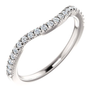Matching Diamond Wedding Band for French-Cut Engagement Ring