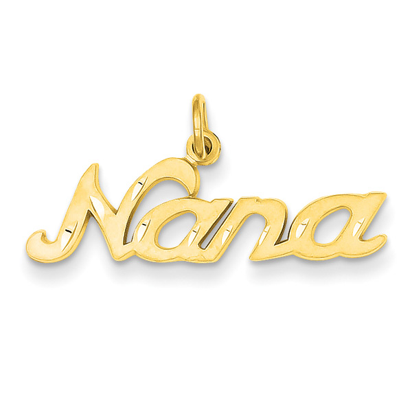 Nana Charm Pendant in 14K Gold