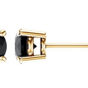 Onyx Stud Earrings, 14K Gold