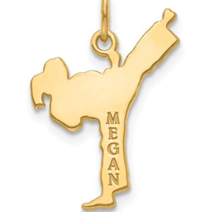 Personalized 14K Gold Karate Pendant with Name