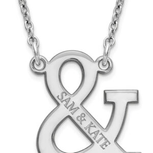 Personalized Ampersand Names Necklace, Sterling Silver