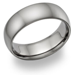 Plain Titanium Wedding Band Ring
