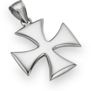 Platinum Holy Warrior Maltese Cross Pendant