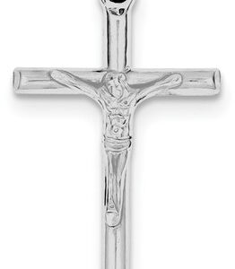 Polished Crucifix Pendant, Sterling Silver