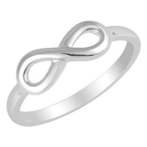 Polished Infinity Ring, 14K White Gold