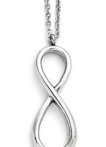 Polished Infinity Stainless Steel Necklace