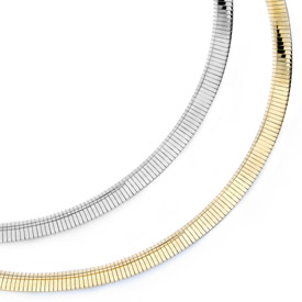 Reversible Omega Necklace, 14K Gold, 6mm
