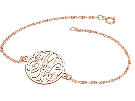 Rose Gold Personalized Monogram Bracelet