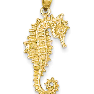 Seahorse Pendant, 14K Gold