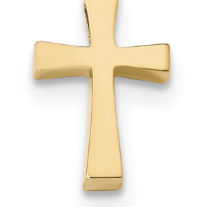 Small Polished Cross Slide Pendant in 14K Gold
