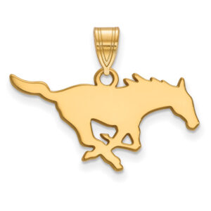 Southern Methodist University Horse Logo Pendant, 14K Gold (SMU)