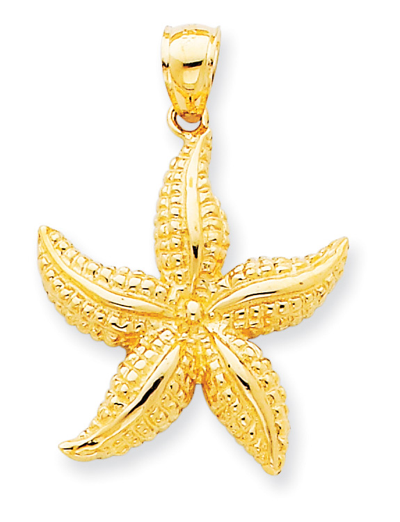 Starfish Pendant in 14K Gold
