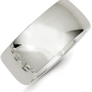 Sterling Silver 10mm Comfort Fit Wedding Band