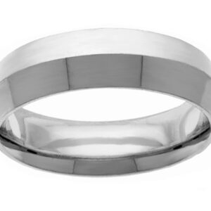 Sterling Silver 7mm Knife-Edge Wedding Band Ring