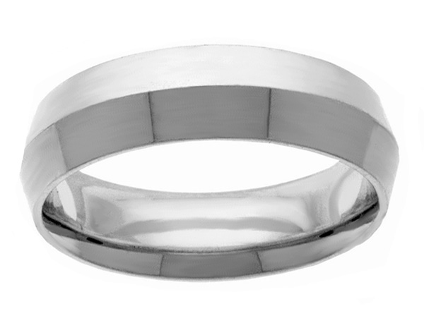 Sterling Silver 7mm Knife-Edge Wedding Band Ring