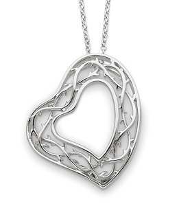 Sterling Silver Amazing Love Heart Pendant