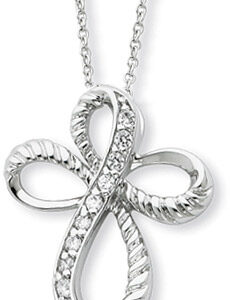 Sterling Silver Endless Hope Pendant with CZ Accents
