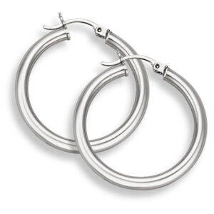 Sterling Silver Hoop Earrings - 1 3/4" diameter (3mm thickness)