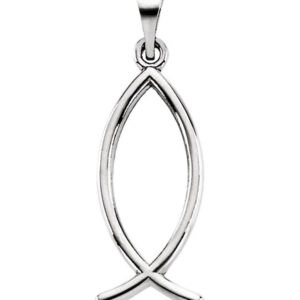 Sterling Silver Ichthus Fish Pendant