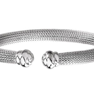 Sterling Silver Mesh Cuff Bracelet