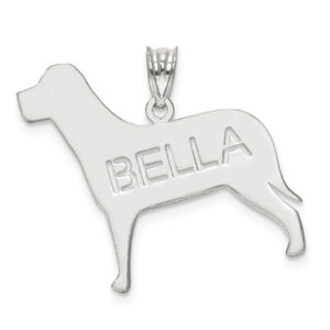 Sterling Silver Personalized Dog Name Necklace