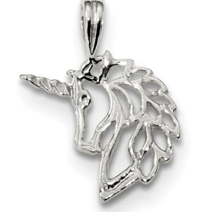 Sterling Silver Unicorn Head Charm Pendant
