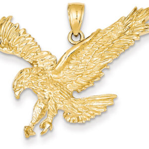 Sweeping Eagle Pendant in 14K Gold