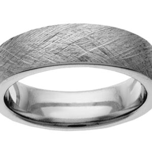Textured Silver Wedding Band Ring