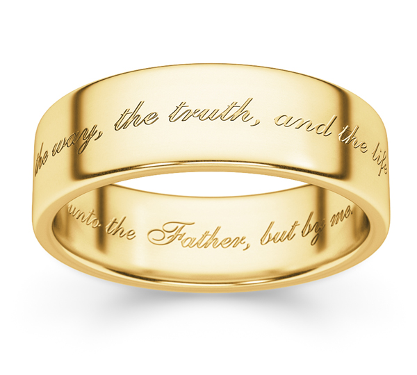 The Way, the Truth, and the Life Ring in 14K Gold