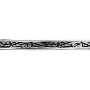 Thin Vintage-Style Paisley Band in Sterling Silver