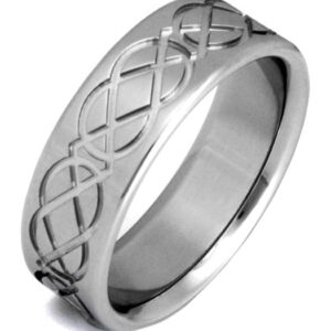 Titanium Celtic Knot Wedding Band Ring