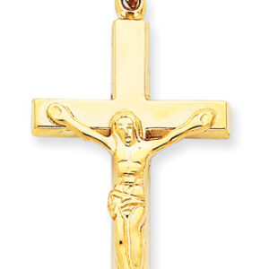 Traditional Crucifix Pendant, 14K Yellow Gold