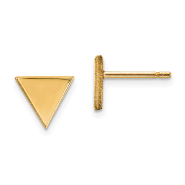 Triangle Stud Earrings in 14K Gold
