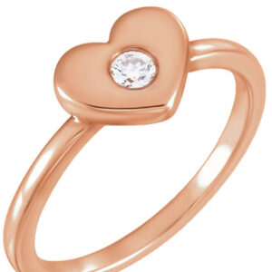 Undivided Love Diamond Heart Ring 14K Rose Gold
