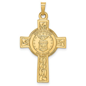 United States Air Force Cross Pendant in 14K Gold