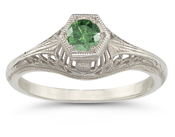 Vintage Art Deco Emerald Ring