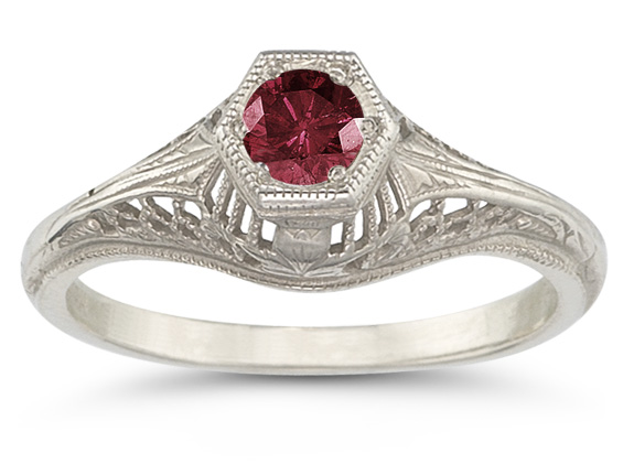 Vintage Art Deco Ruby Ring