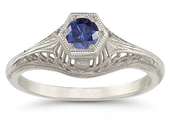 Vintage Art Deco Sapphire Ring