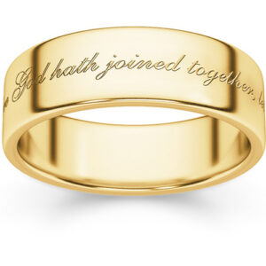 "What God Hath Joined Together" Gold Wedding Band