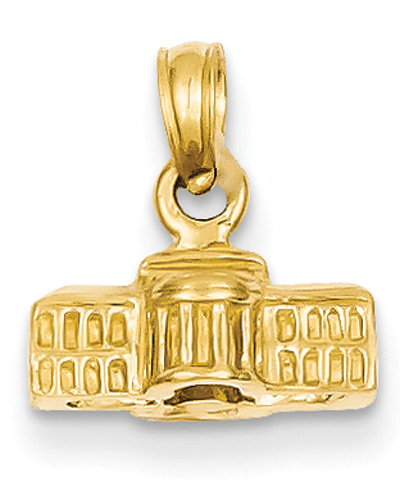 White House Pendant in 14K Gold