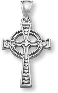 Women's 14K White Gold Celtic Cross Pendant